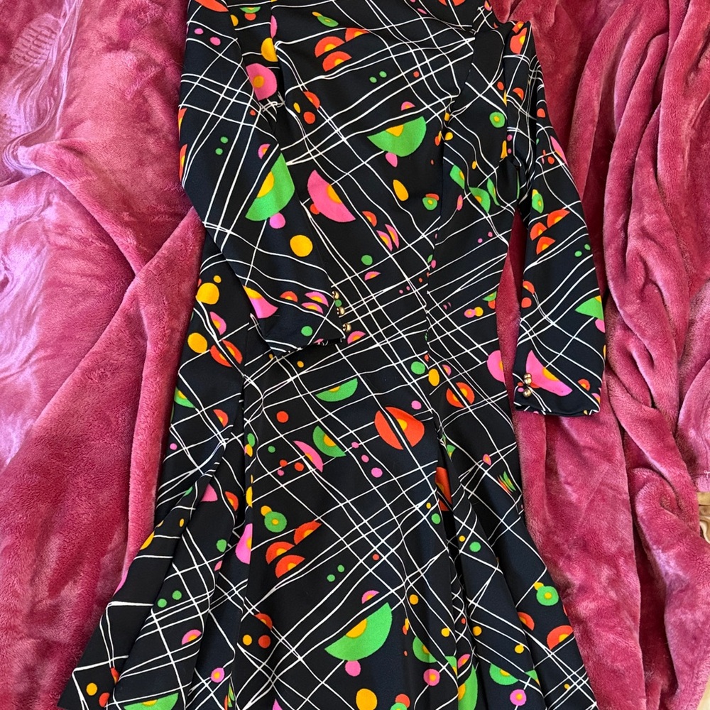 Vintage long sleeve fit and flare style dress